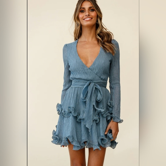 Greta Tiered Ruffle Chiffon Dress | Selfie Leslie - Picture 4 of 7